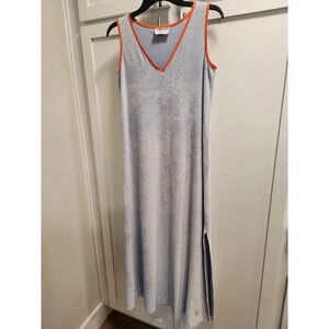 1970's Vintage Geoffrey Beene for Swirl French Terry Maxi Sleeveless Dress Sz M